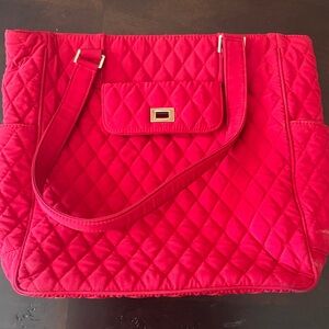 Vera Bradley Quilted Microfiber Tote with Front Flap